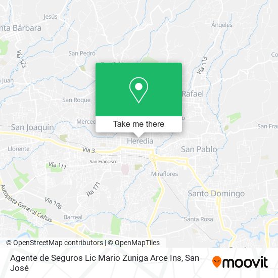 Agente de Seguros Lic Mario Zuniga Arce Ins map