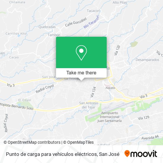 Punto de carga para vehículos eléctricos map