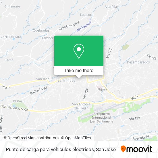 Punto de carga para vehículos eléctricos map