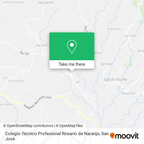 Colegio Técnico Profesional Rosario de Naranjo map