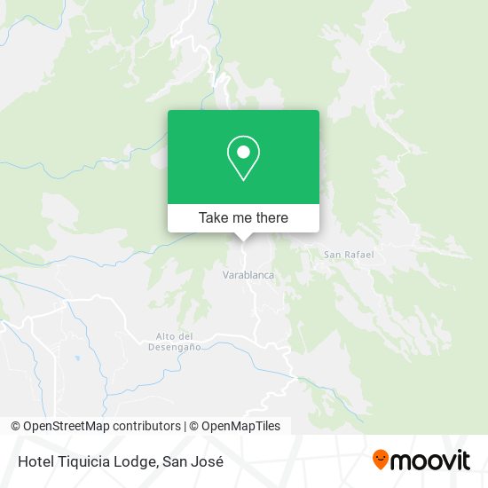 Hotel Tiquicia Lodge map