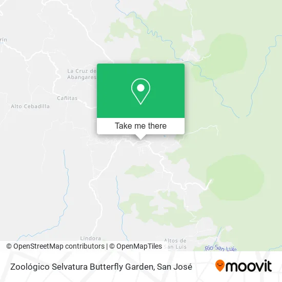 Mapa de Zoológico Selvatura Butterfly Garden