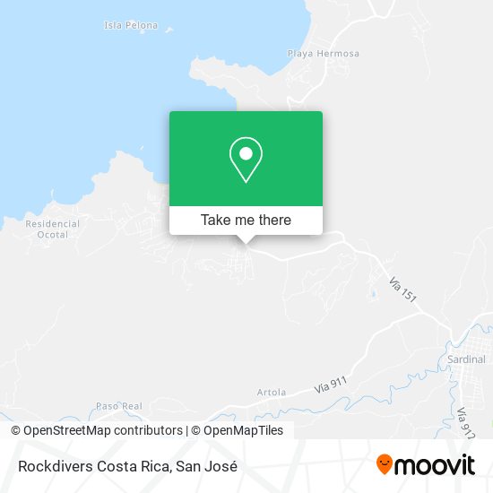 Mapa de Rockdivers Costa Rica