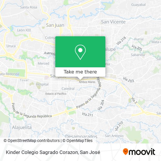 Kinder Colegio Sagrado Corazon map