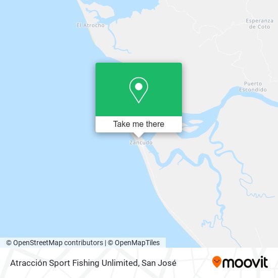 Atracción Sport Fishing Unlimited map