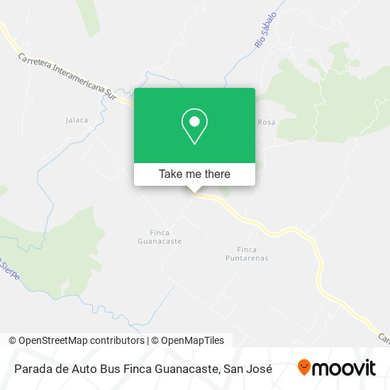 Mapa de Parada de Auto Bus Finca Guanacaste
