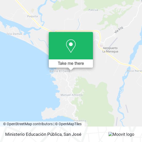 Ministerio Educación Pública map