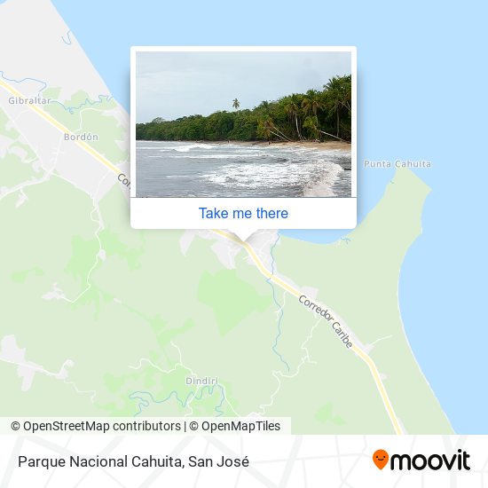 Parque Nacional Cahuita map