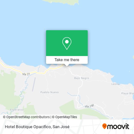 Mapa de Hotel Boutique Opacífico