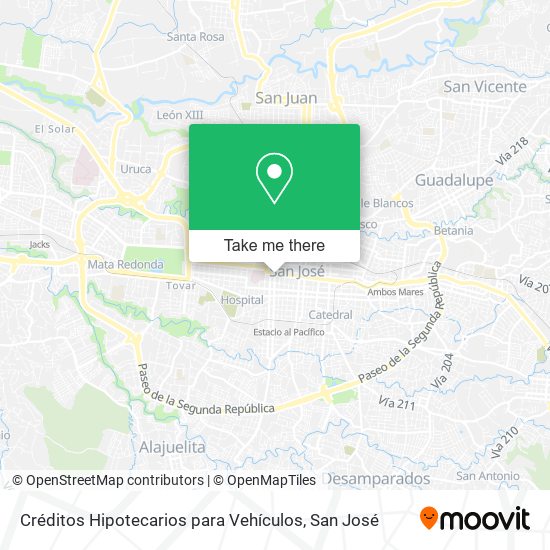 Créditos Hipotecarios para Vehículos map