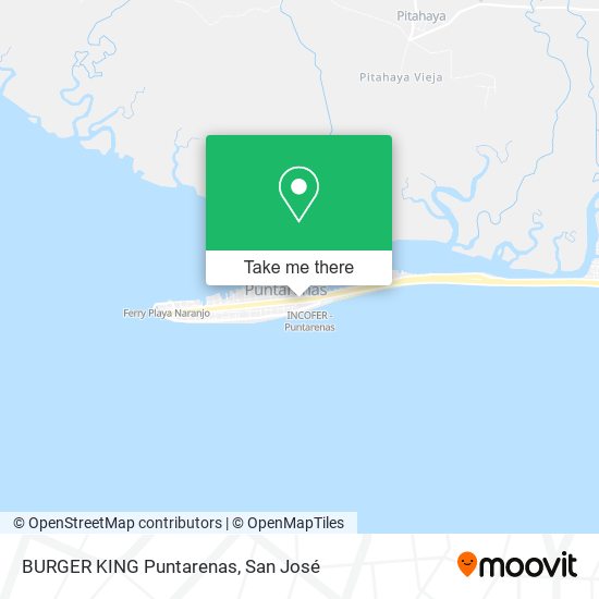BURGER KING Puntarenas map