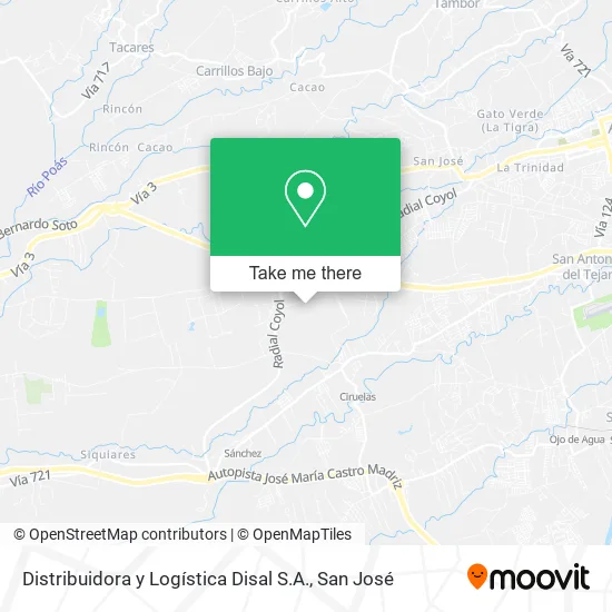 Mapa de Distribuidora y Logística Disal S.A.