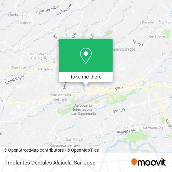 Implantes Dentales Alajuela map