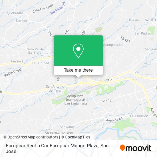 Mapa de Europcar Rent a Car Europcar Mango Plaza