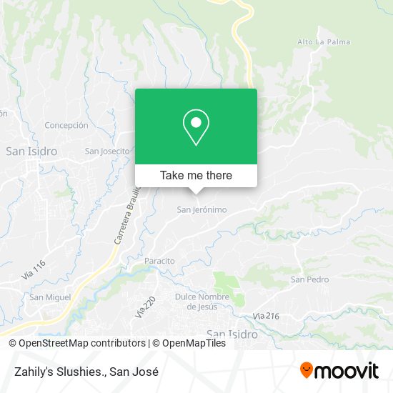 Zahily's Slushies. map