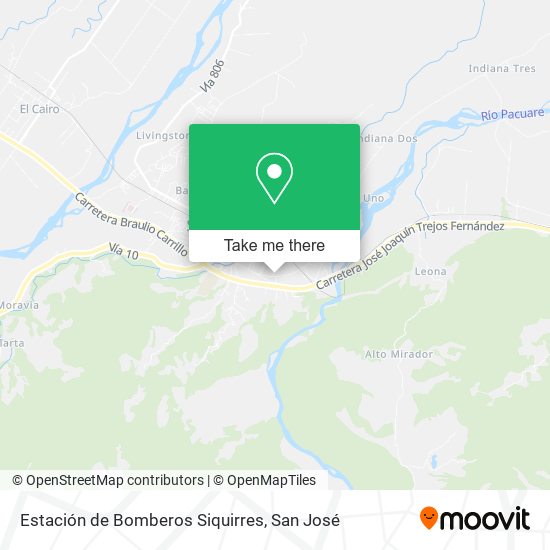 Estación de Bomberos Siquirres map