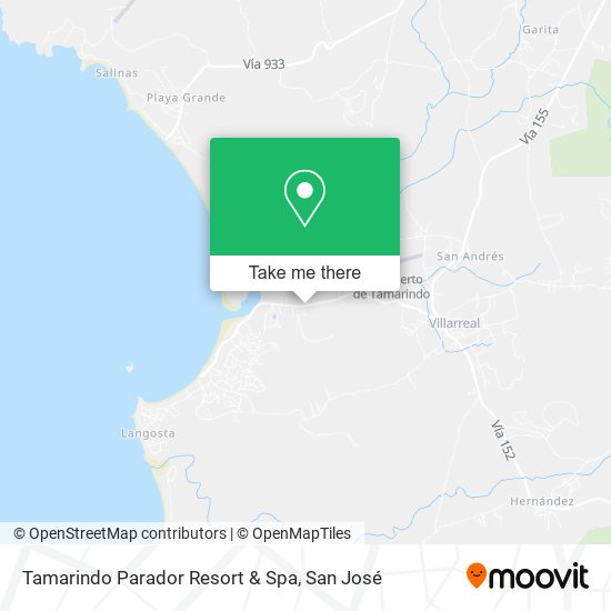 Tamarindo Parador Resort & Spa map