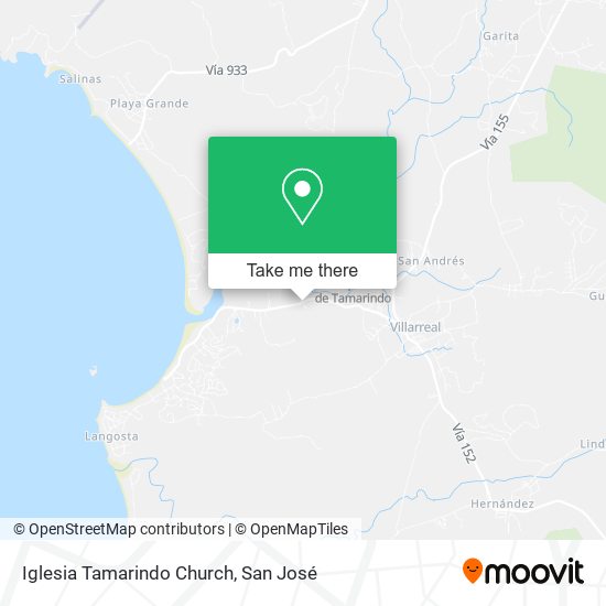 Iglesia Tamarindo Church map