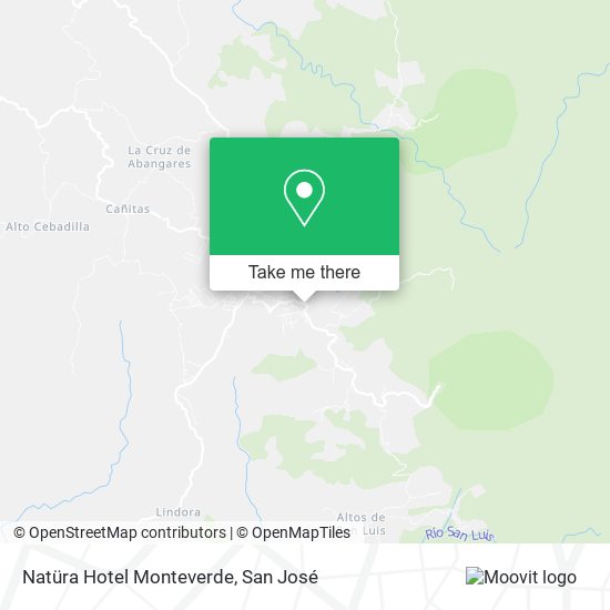 Mapa de Natüra Hotel Monteverde