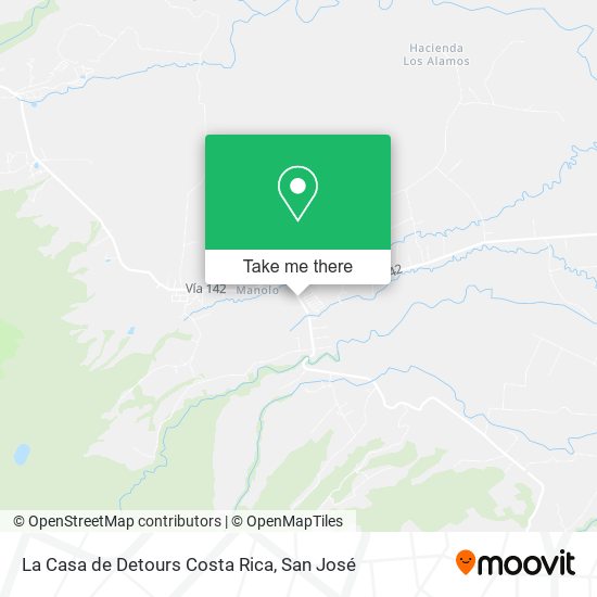 Mapa de La Casa de Detours Costa Rica