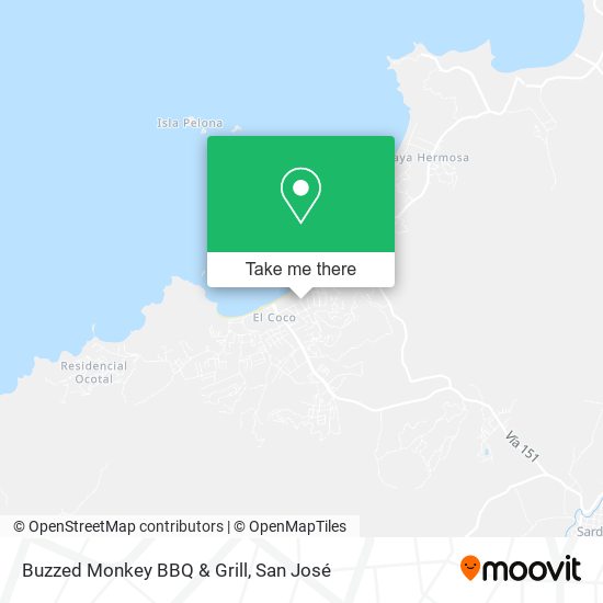 Mapa de Buzzed Monkey BBQ & Grill