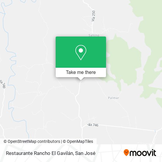 Mapa de Restaurante Rancho El Gavilán