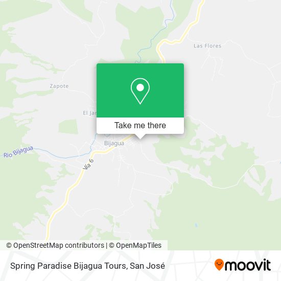 Mapa de Spring Paradise Bijagua Tours
