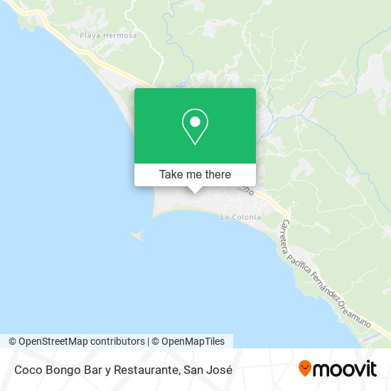 Mapa de Coco Bongo Bar y Restaurante