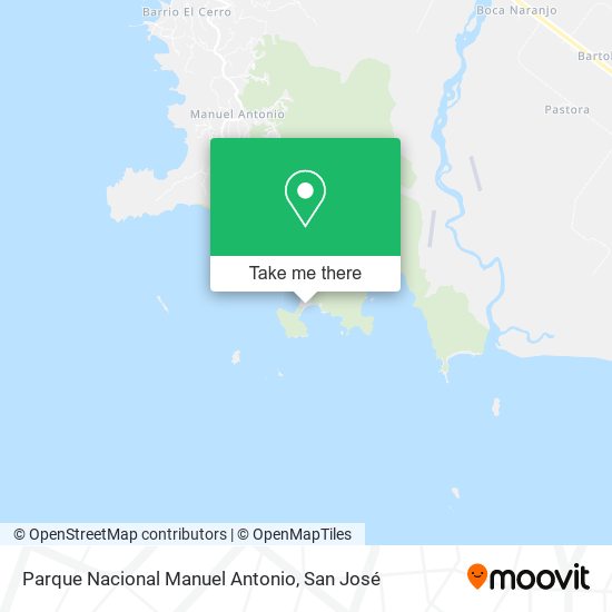 Parque Nacional Manuel Antonio map