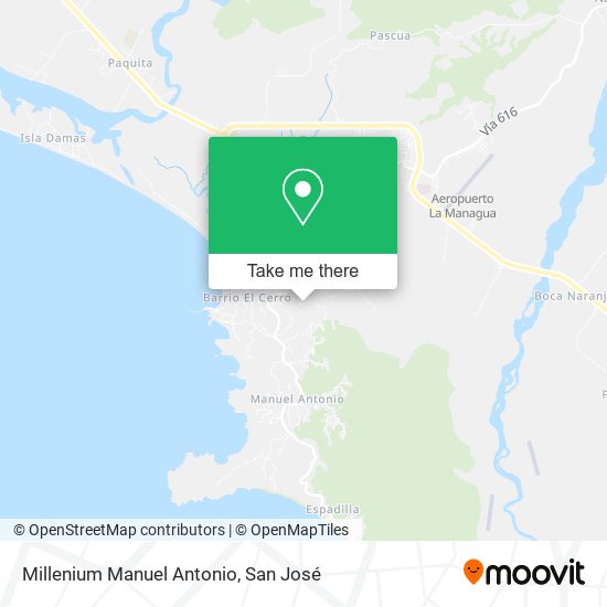 Mapa de Millenium Manuel Antonio