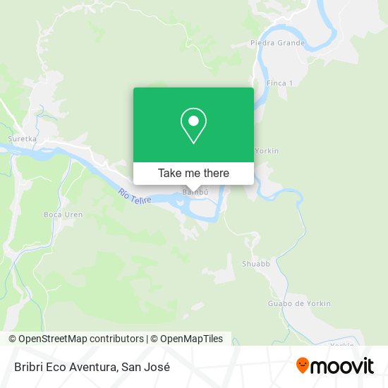 Mapa de Bribri Eco Aventura