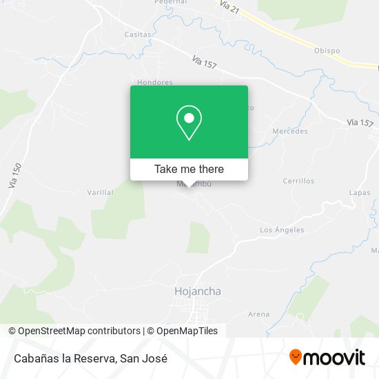 Cabañas la Reserva map
