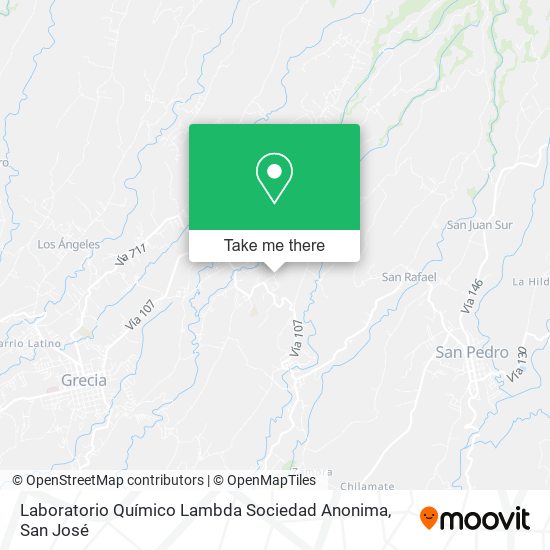 Mapa de Laboratorio Químico Lambda Sociedad Anonima