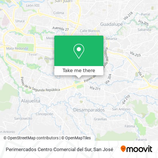 Perimercados Centro Comercial del Sur map
