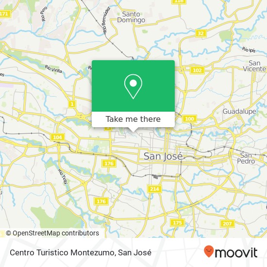 Centro Turistico Montezumo map