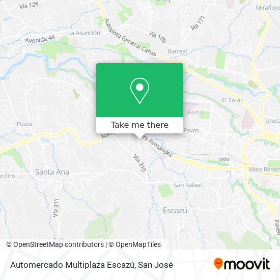 Automercado Multiplaza Escazú map