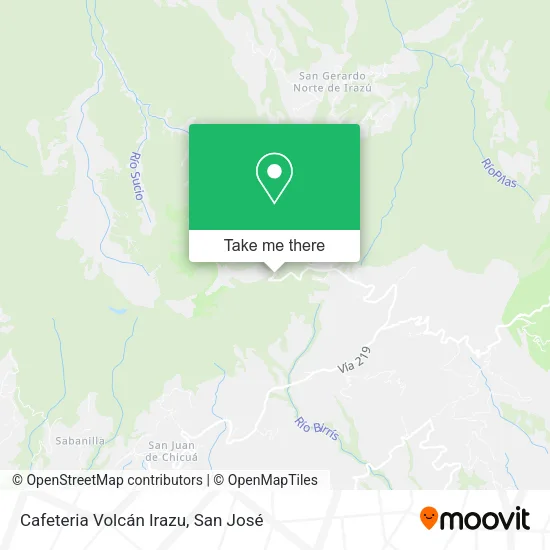 Cafeteria Volcán Irazu map