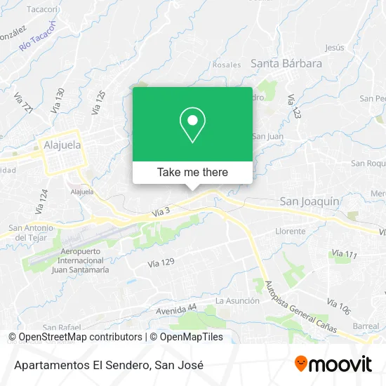 Apartamentos El Sendero map