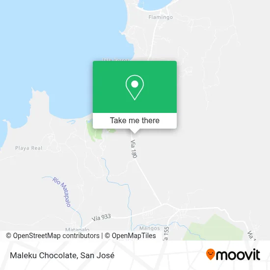 Maleku Chocolate map