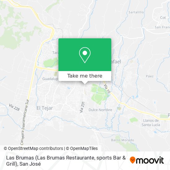 Las Brumas (Las Brumas Restaurante, sports Bar & Grill) map