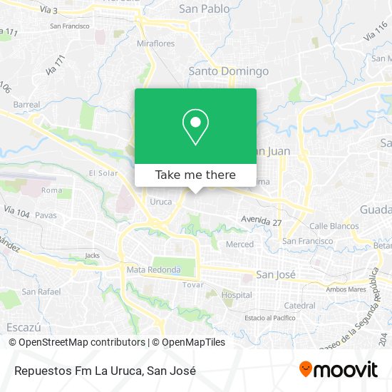 Repuestos Fm La Uruca map