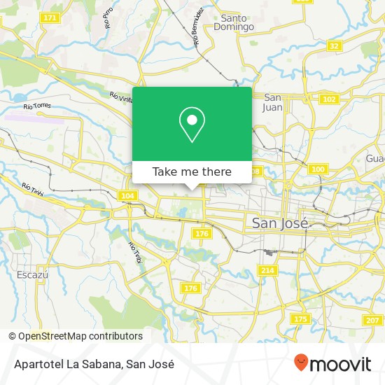 Apartotel La Sabana map