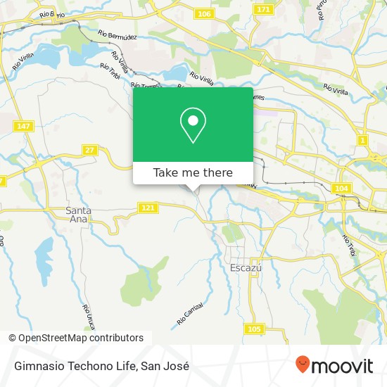 Gimnasio Techono Life map
