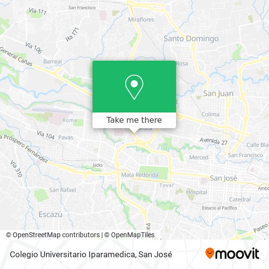 Mapa de Colegio Universitario Iparamedica