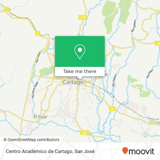 Centro Académico de Cartago map