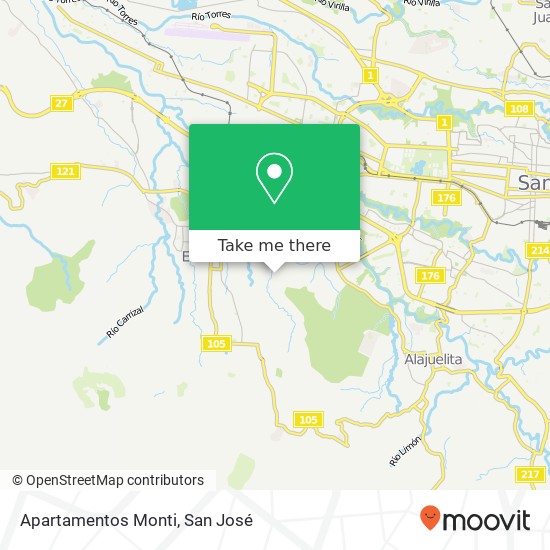 Apartamentos Monti map