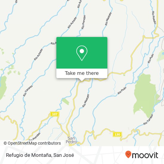 Refugio de Montaña map