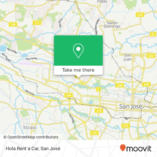 Hola Rent a Car map