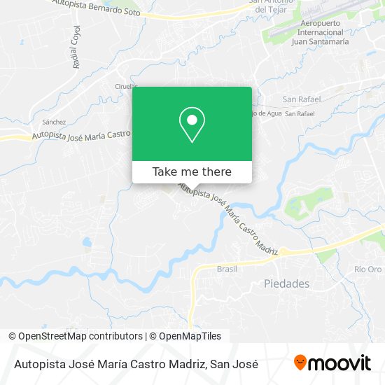 Autopista José María Castro Madriz map