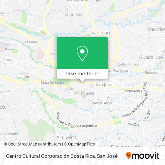 Centro Cultural Corporación Costa Rica map